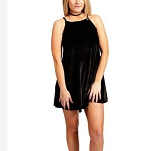 Elegant Black Velvet Dress